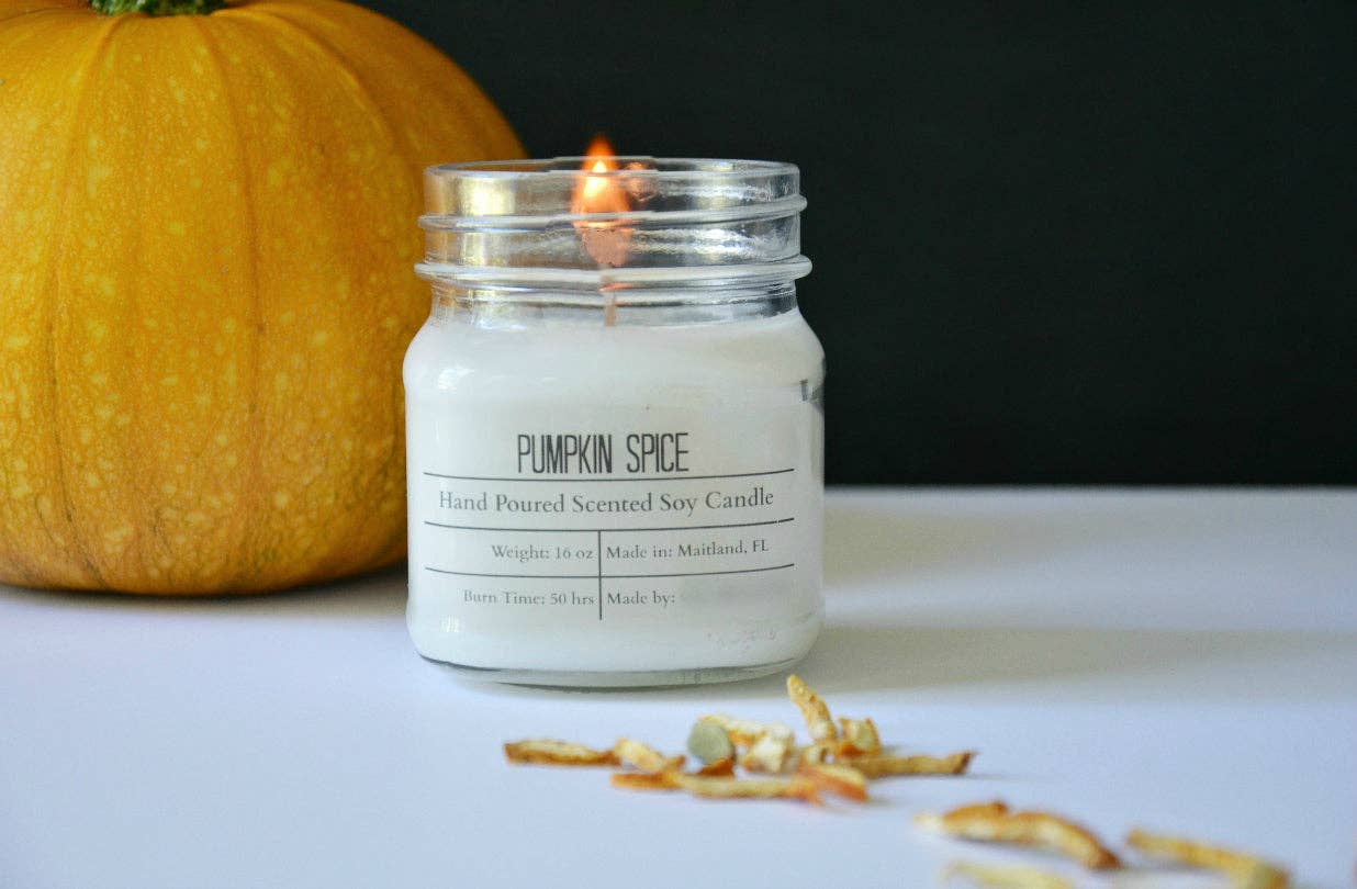 Fall Scented Candles - 50 Hour Burn Time Soy Wax Candles: OctoberFest