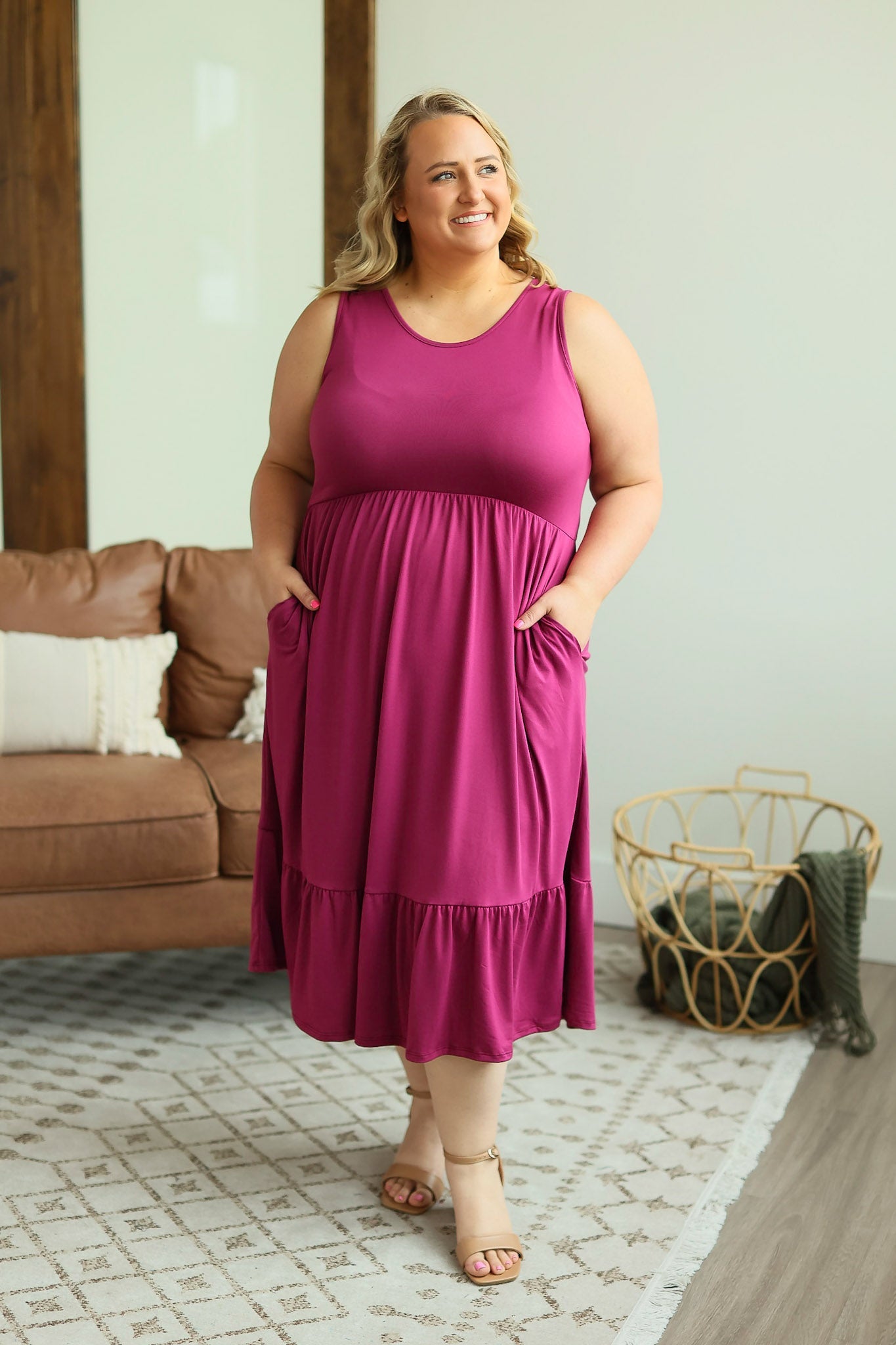 IN STOCK Bailey Dress - Magenta FINAL SALE
