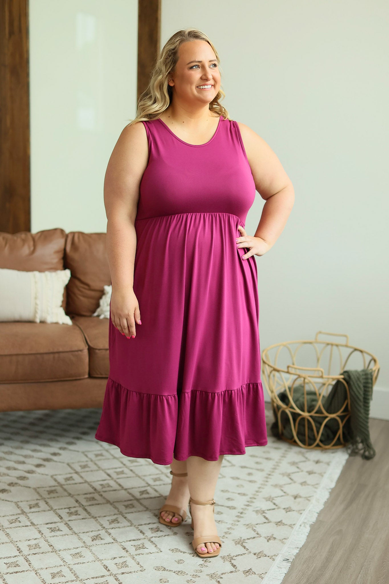 IN STOCK Bailey Dress - Magenta FINAL SALE