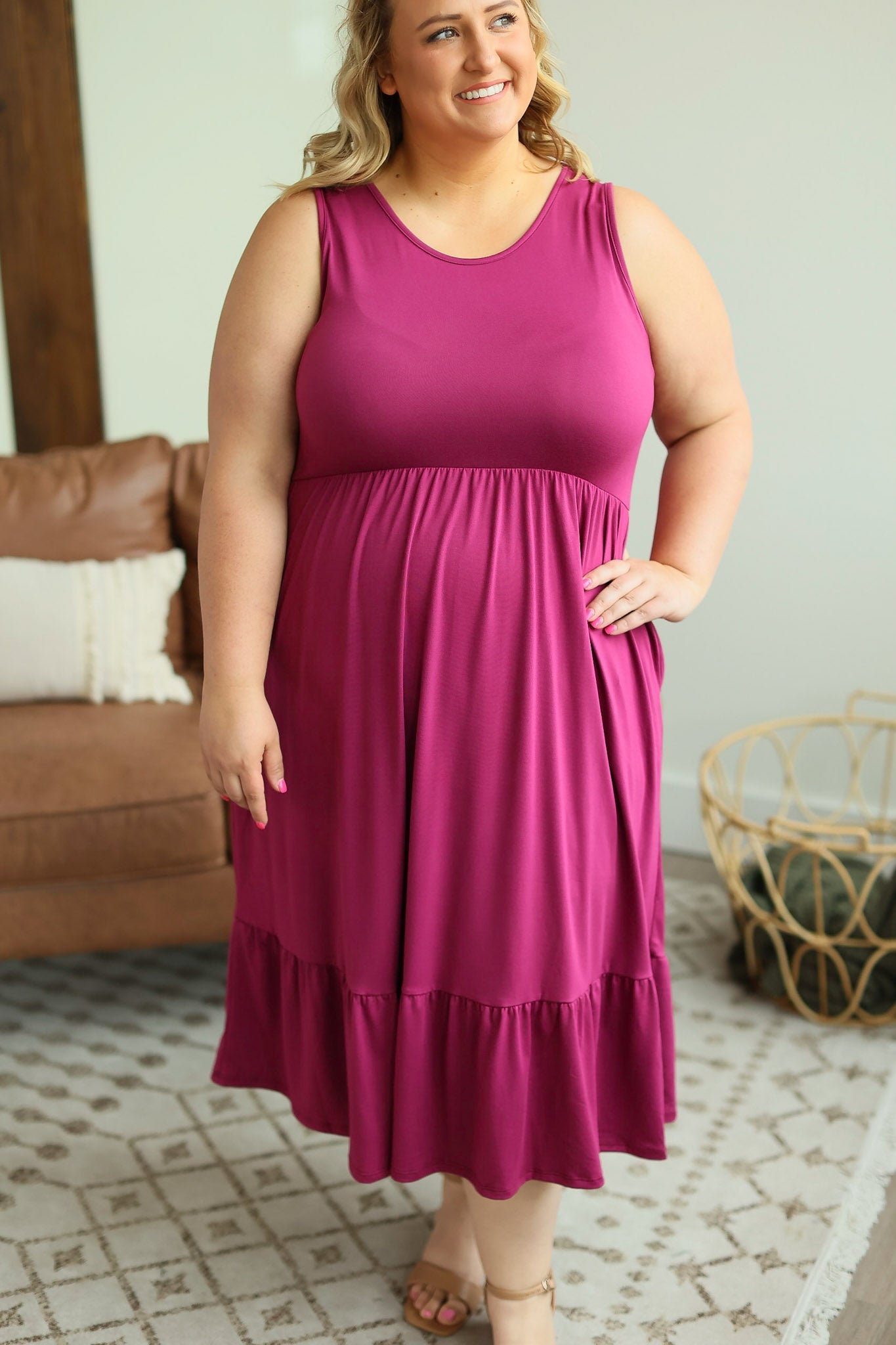 IN STOCK Bailey Dress - Magenta FINAL SALE
