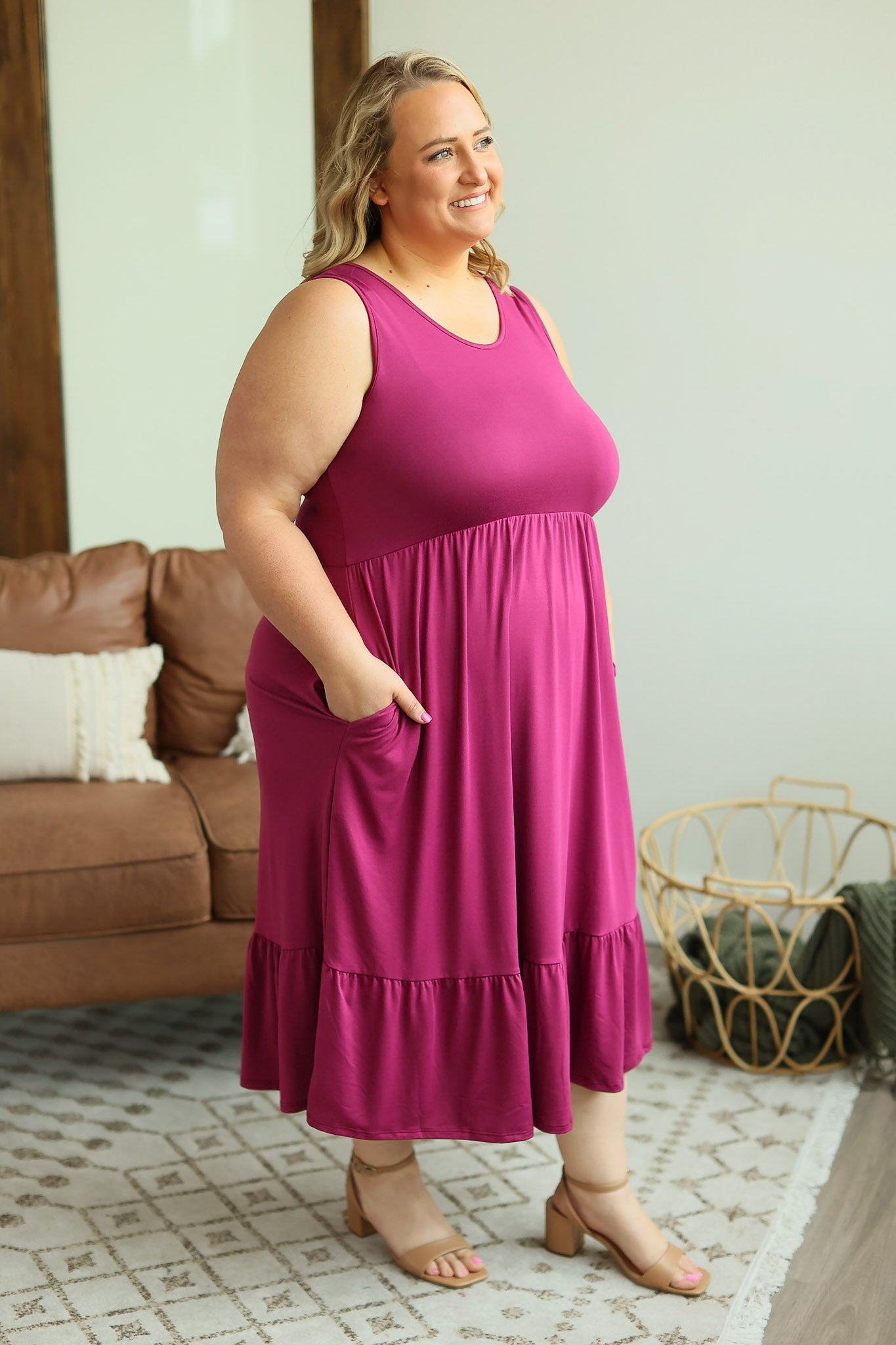 IN STOCK Bailey Dress - Magenta FINAL SALE