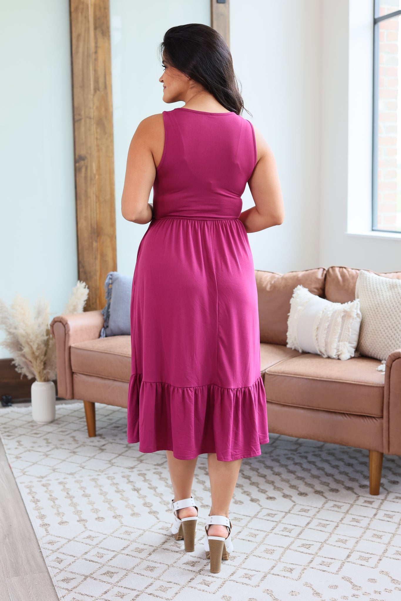 IN STOCK Bailey Dress - Magenta FINAL SALE
