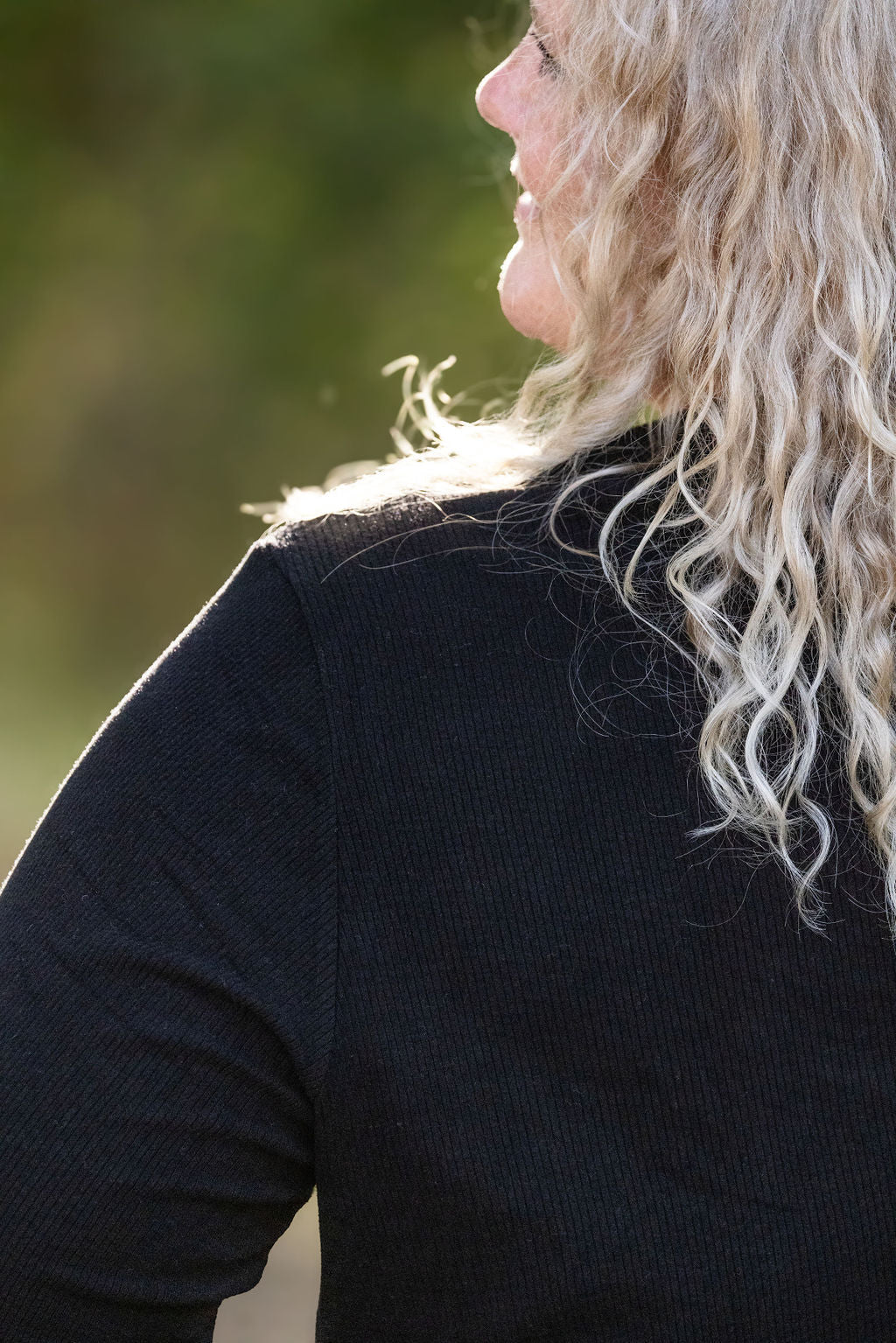 IN STOCK Brielle Henley Ribbed Long Sleeve - Black FINAL SALE