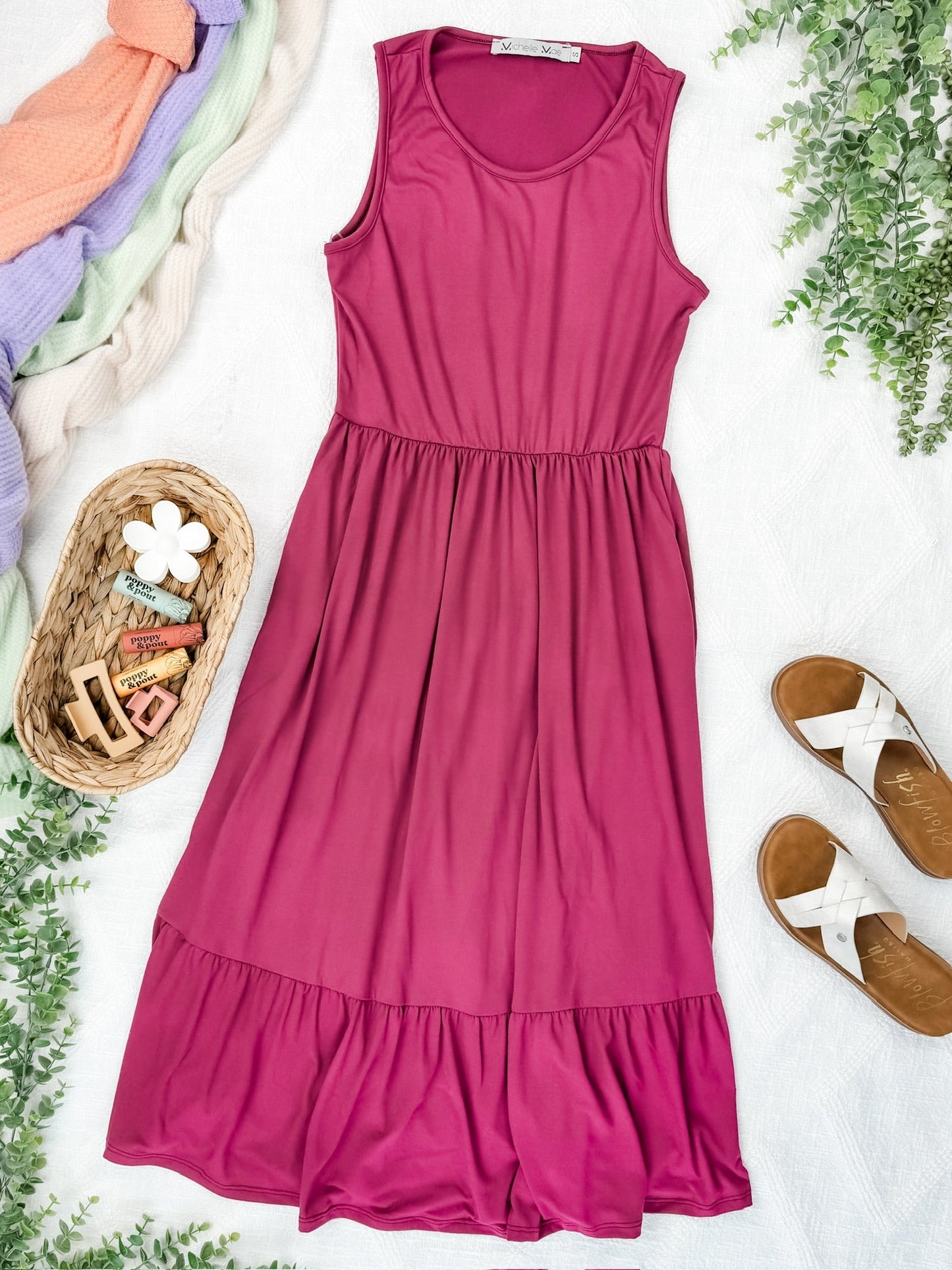 IN STOCK Bailey Dress - Magenta FINAL SALE