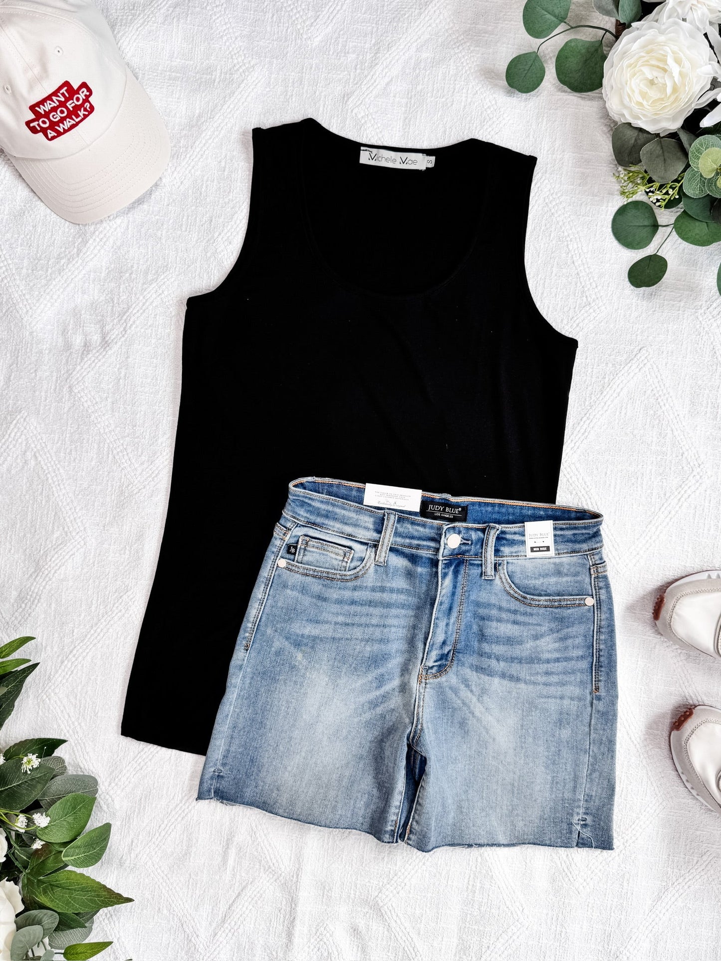 IN STOCK Luxe Crew Tank - Black FINAL SALE