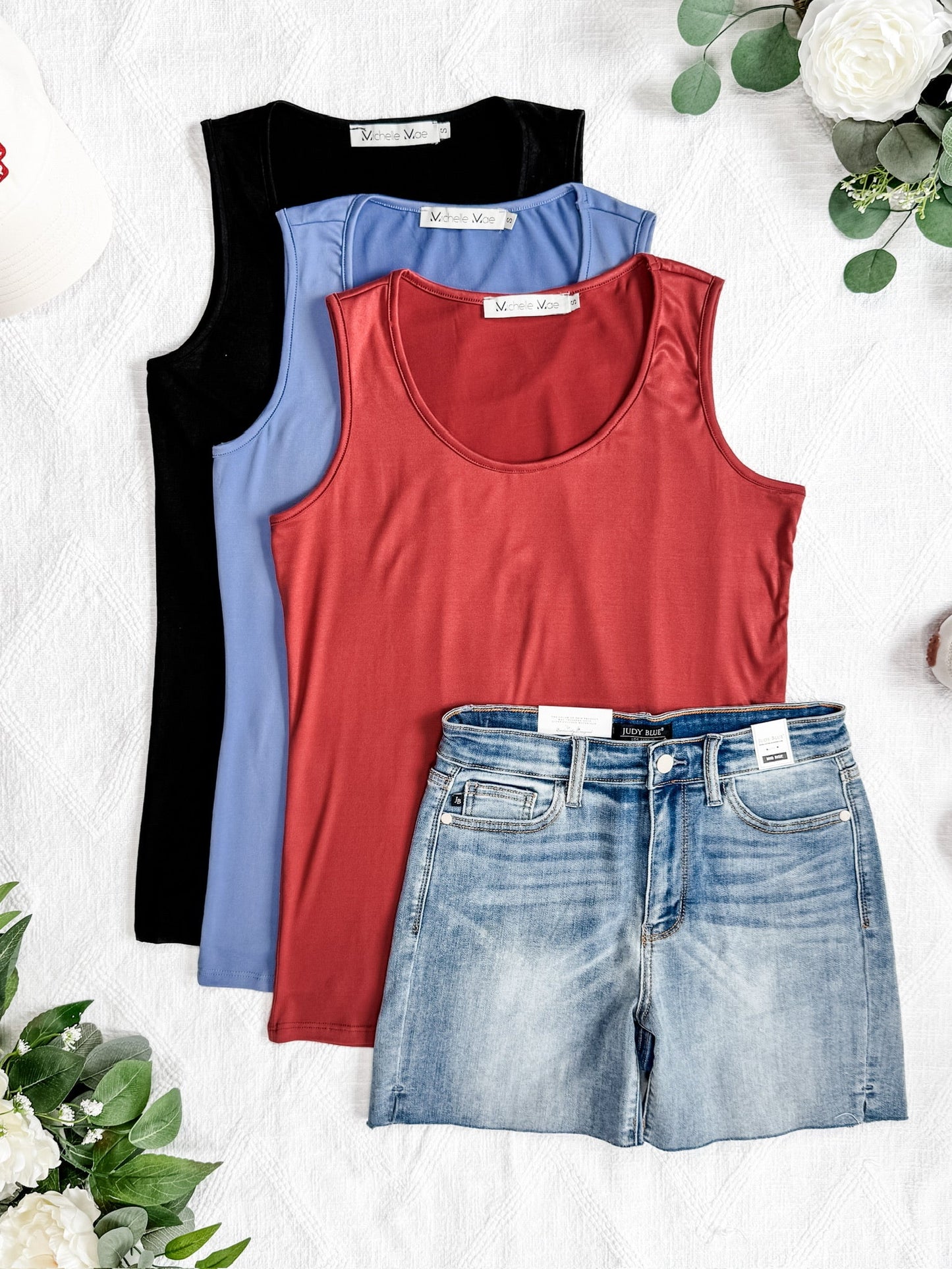 IN STOCK Luxe Crew Tank - Black FINAL SALE