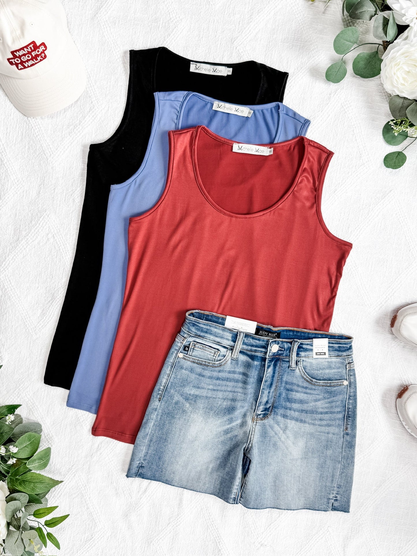 IN STOCK Luxe Crew Tank - Black FINAL SALE