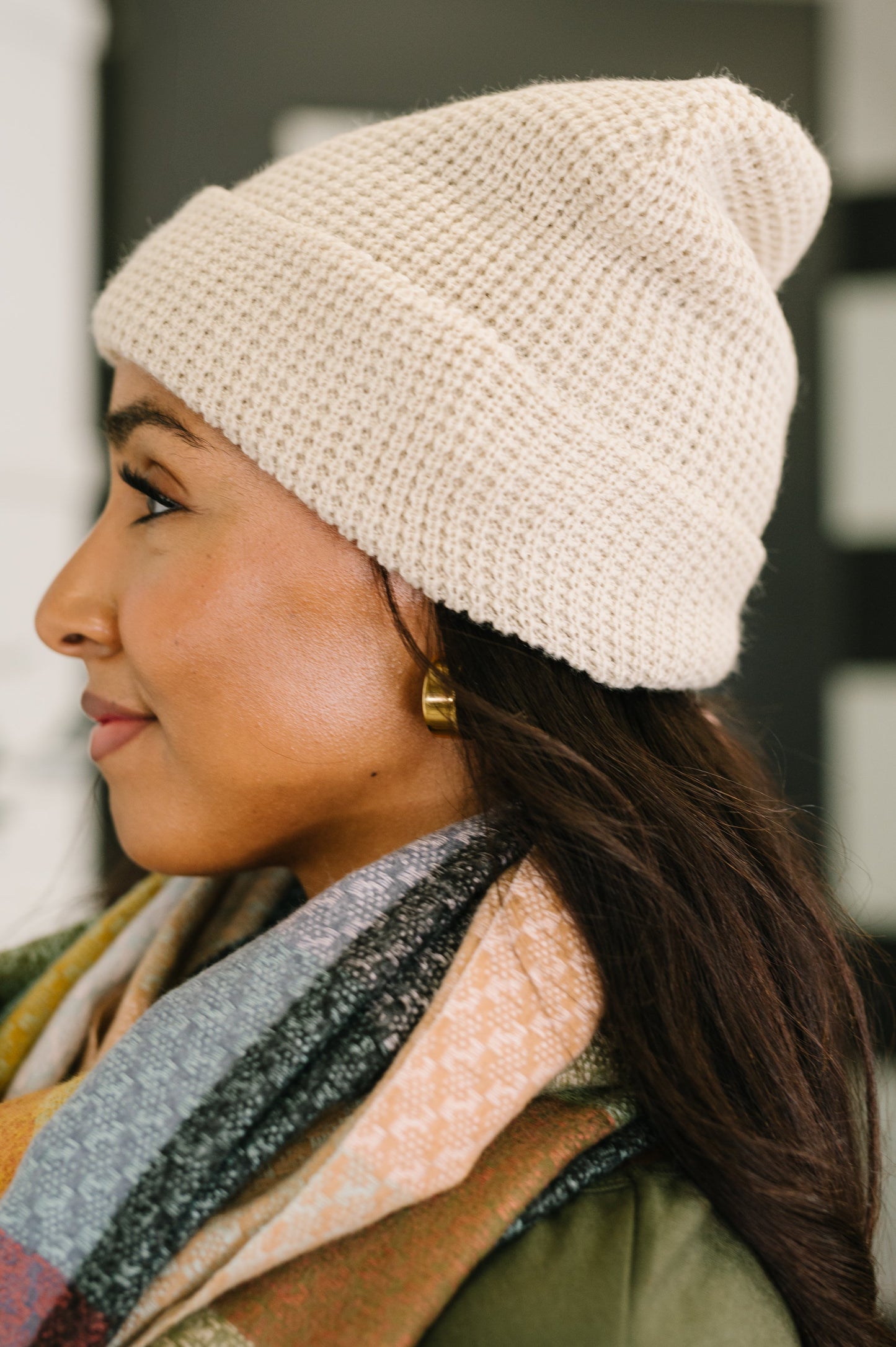 Toasted Texture Waffle Knit Beanie